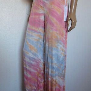 Tie dye Young, Fabulous & Broke silk pants